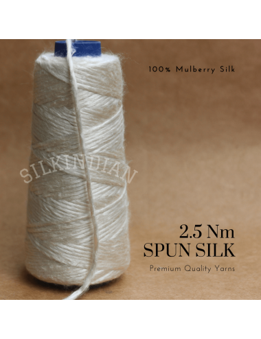 2.5's Nm Spun Silk Yarn