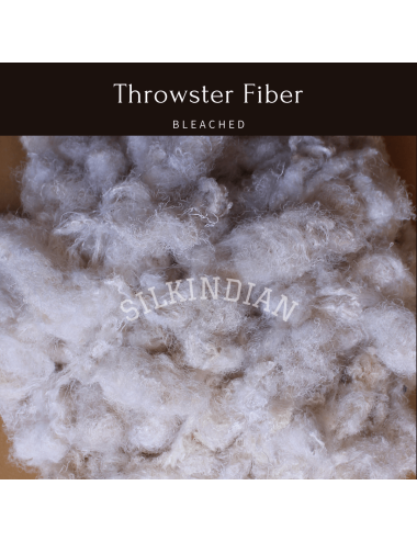 Throwster Silk Fiber : Bleached